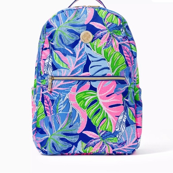 Lilly Pulitzer Handbags - Lilly Pulitzer Printed Athletic Sport Backpack - Blue Grotto Like New